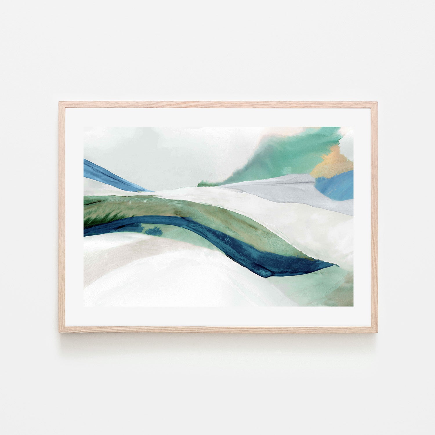 wall-art-print-canvas-poster-framed-Flowing Serenity Over White Hills-6