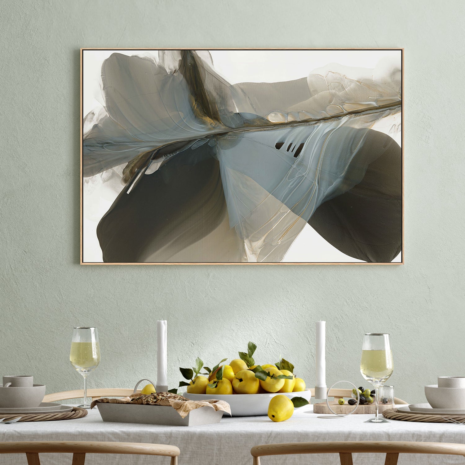 wall-art-print-canvas-poster-framed-Flowing Silhouette of Nature’s Grace-2