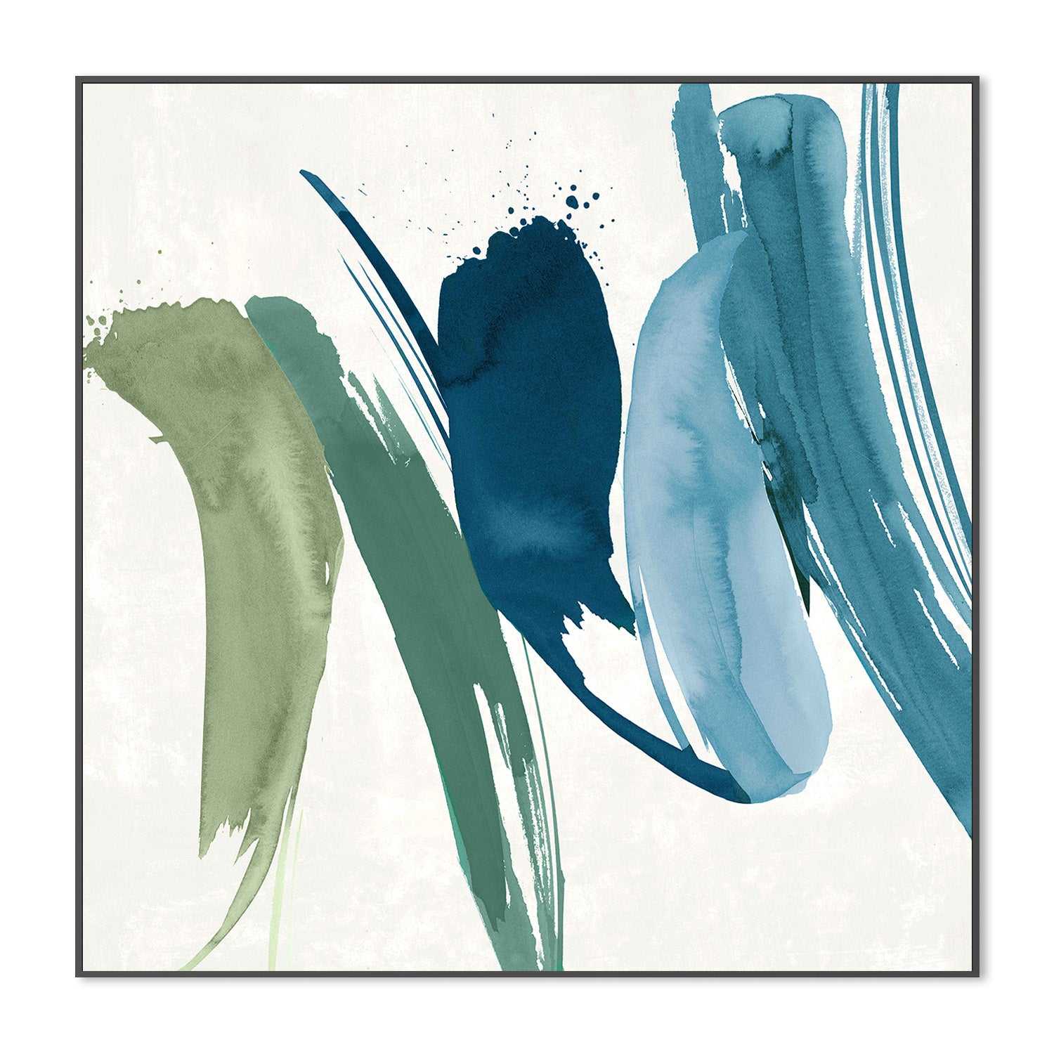 wall-art-print-canvas-poster-framed-Flowing Waves of Serenity, Style A-3