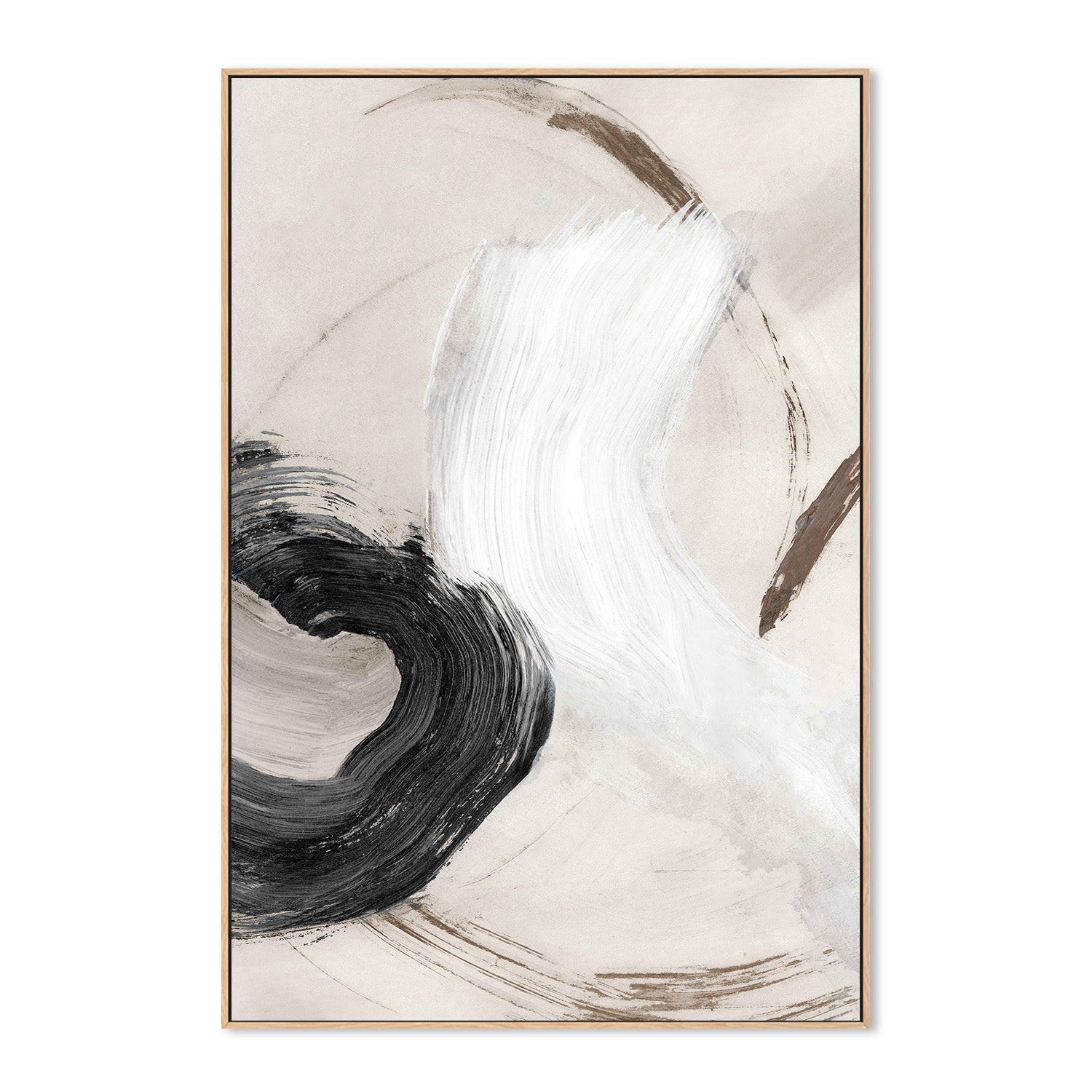 wall-art-print-canvas-poster-framed-Fluid Brushstroke Harmony, Style A-4