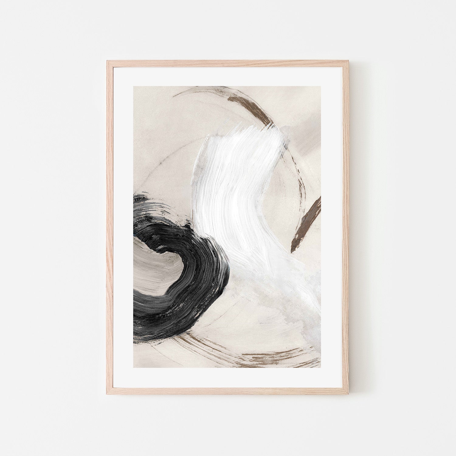 wall-art-print-canvas-poster-framed-Fluid Brushstroke Harmony, Style A-6