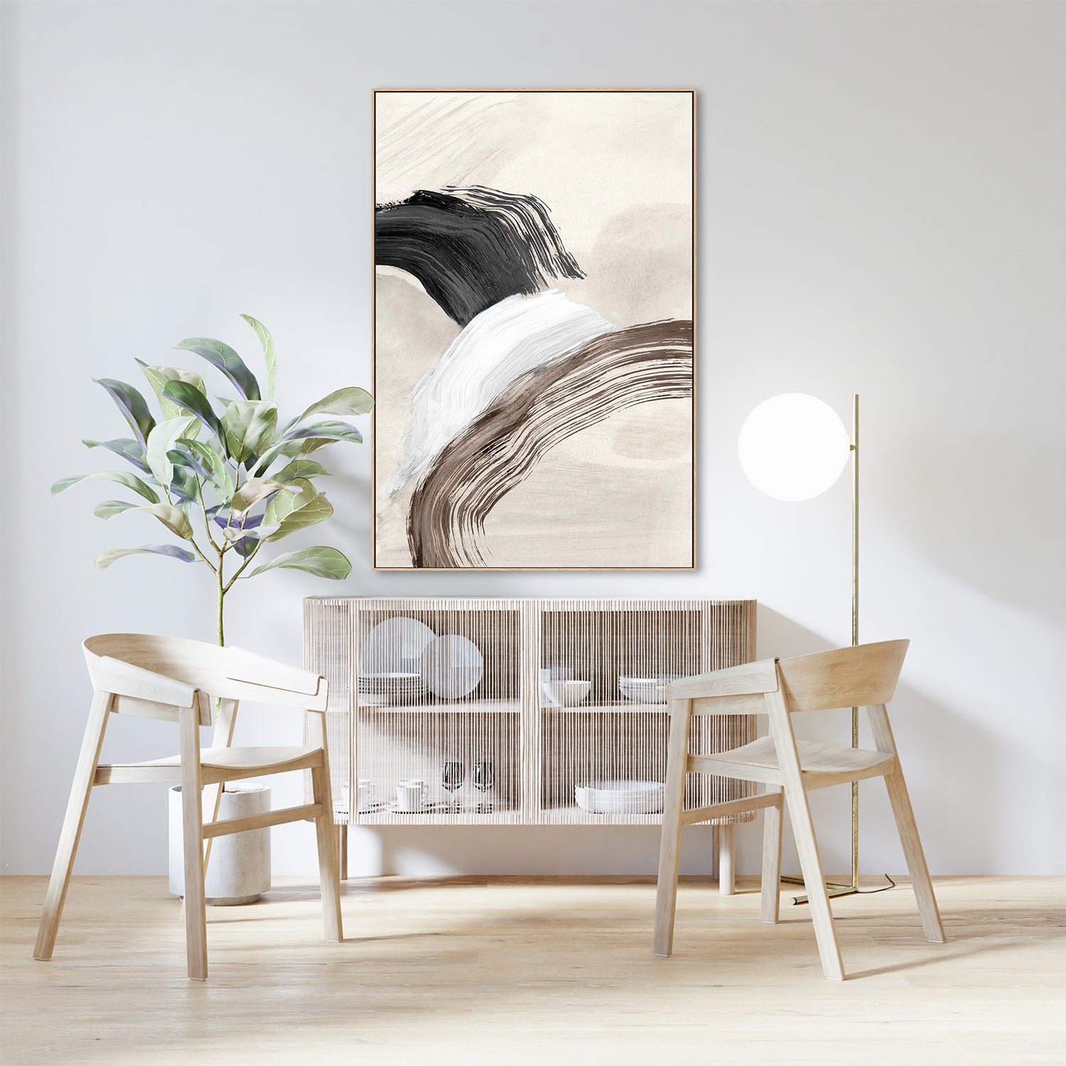 wall-art-print-canvas-poster-framed-Fluid Brushstroke Harmony, Style B-7