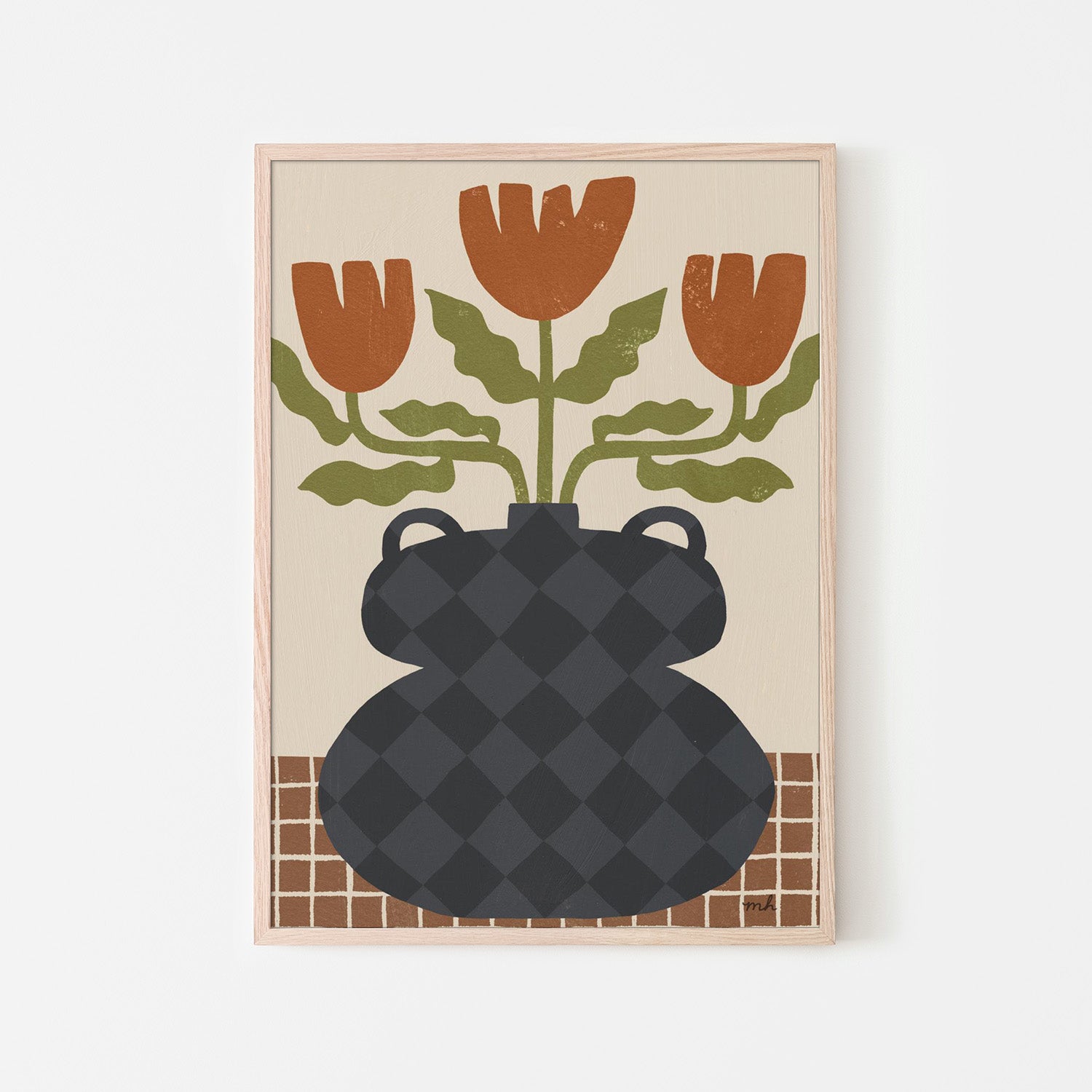 wall-art-print-canvas-poster-framed-Folk Floral, Style A-6