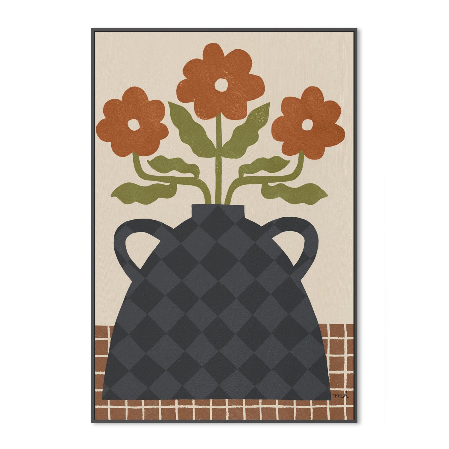 wall-art-print-canvas-poster-framed-Folk Floral, Style B-3