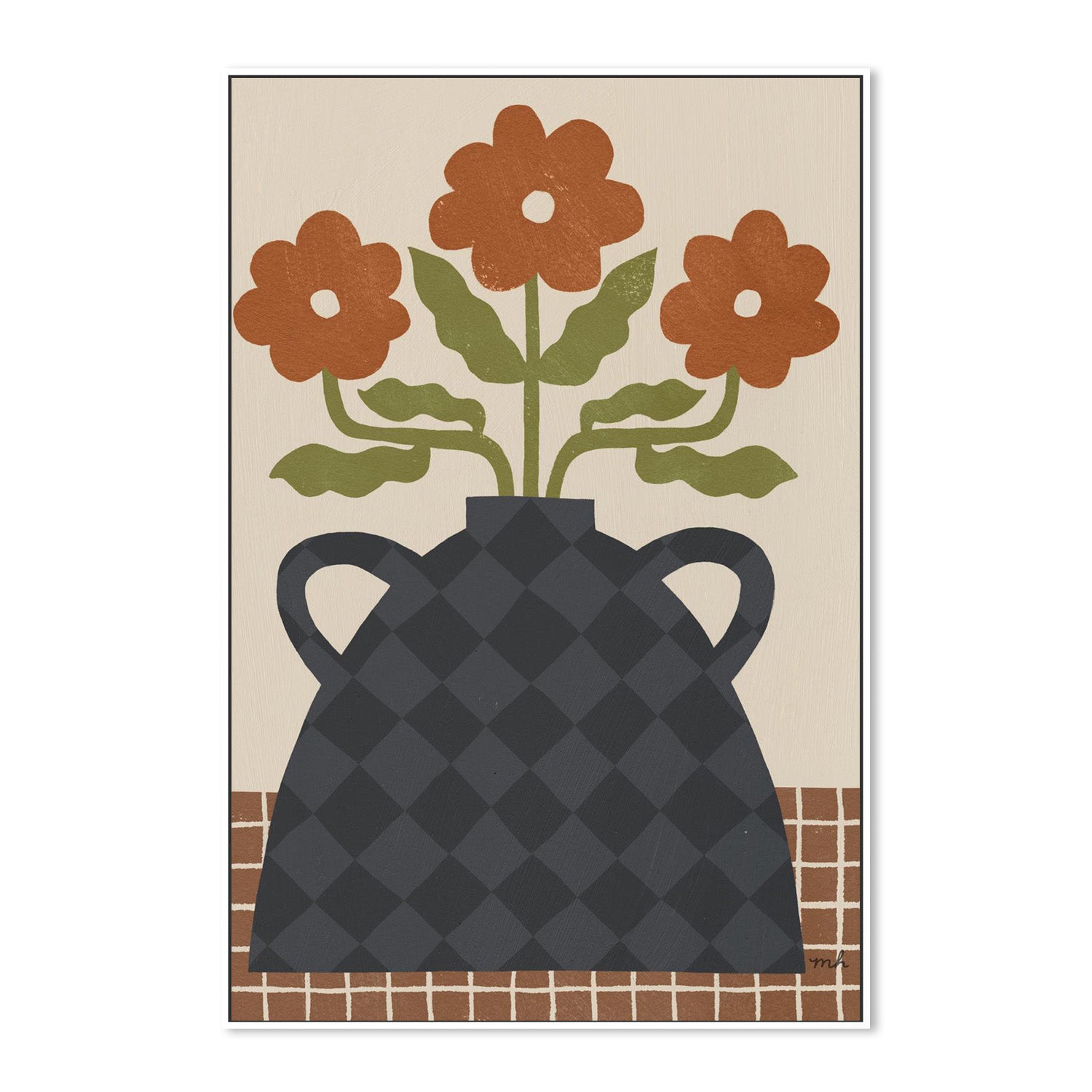 wall-art-print-canvas-poster-framed-Folk Floral, Style B-5