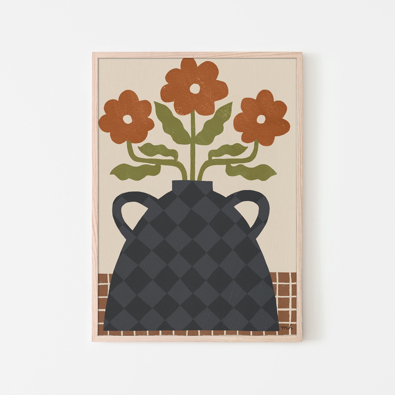 wall-art-print-canvas-poster-framed-Folk Floral, Style B-6