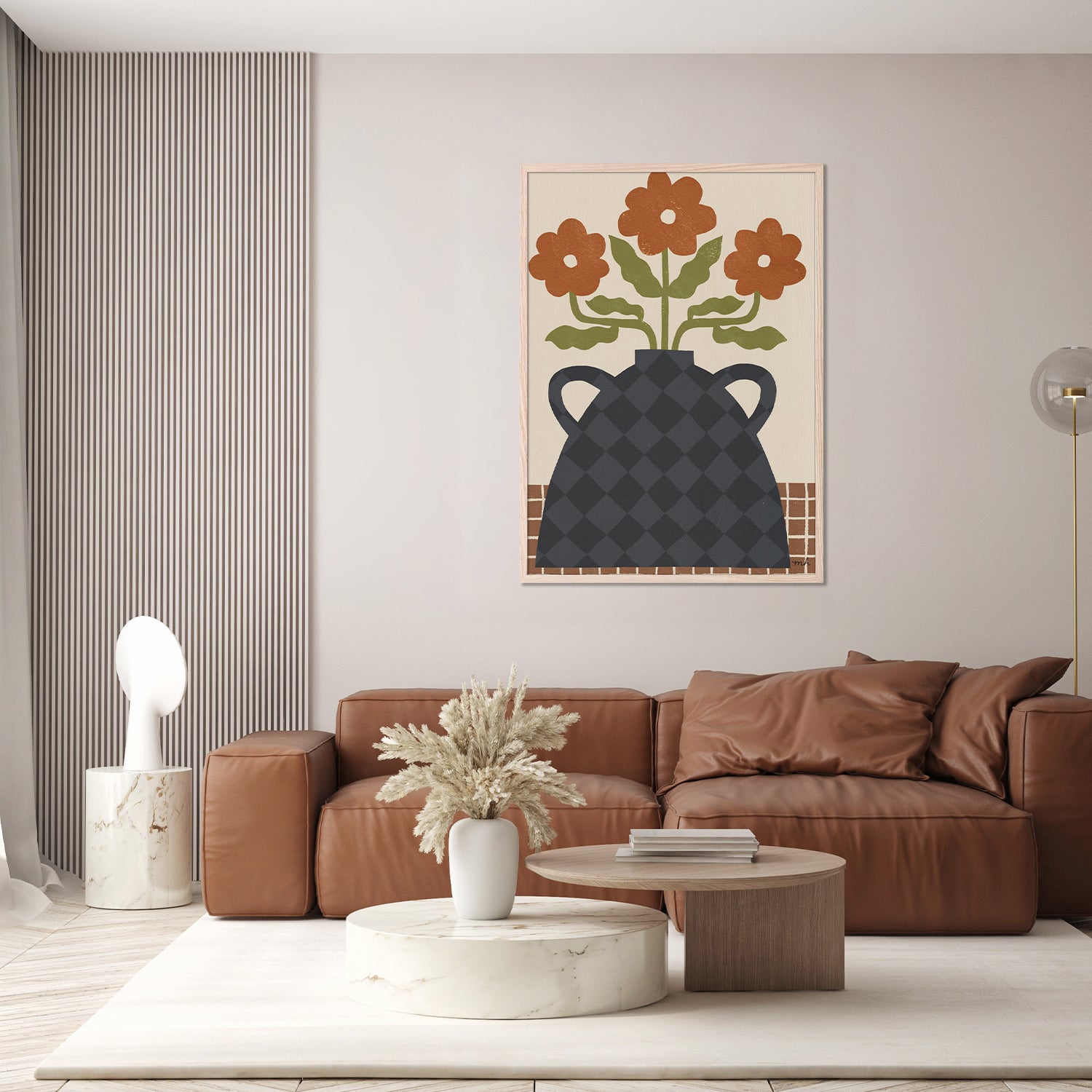wall-art-print-canvas-poster-framed-Folk Floral, Style B-8