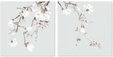 wall-art-print-canvas-poster-framed-Forcasting Spring, Magnolia And Peach Blossom In Pastel Green Background, Set Of 2-by-Gioia Wall Art-Gioia Wall Art
