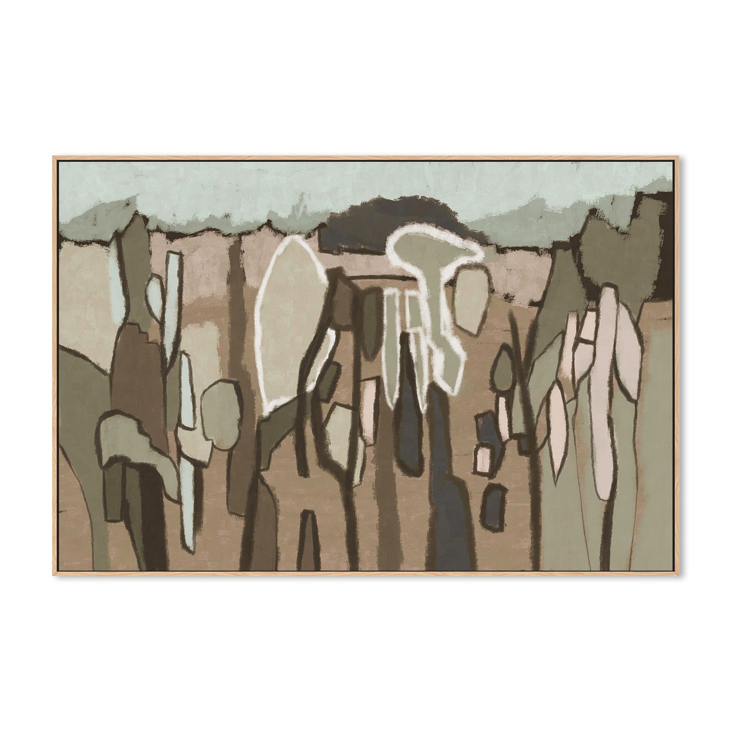 wall-art-print-canvas-poster-framed-Forest Abstract, Style A-4