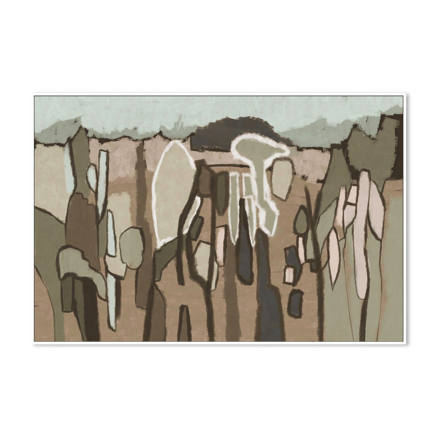 wall-art-print-canvas-poster-framed-Forest Abstract, Style A-5