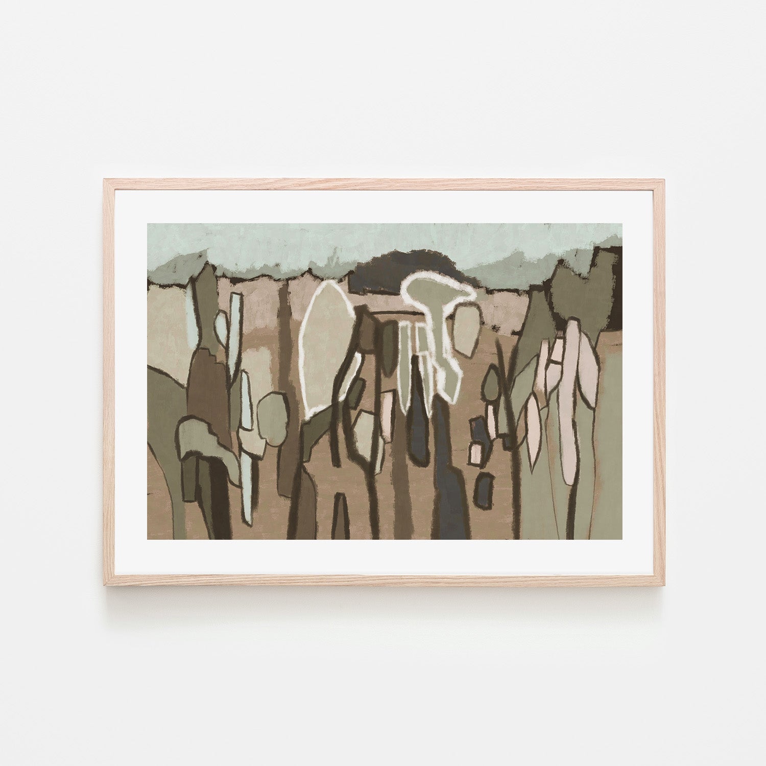 wall-art-print-canvas-poster-framed-Forest Abstract, Style A-6