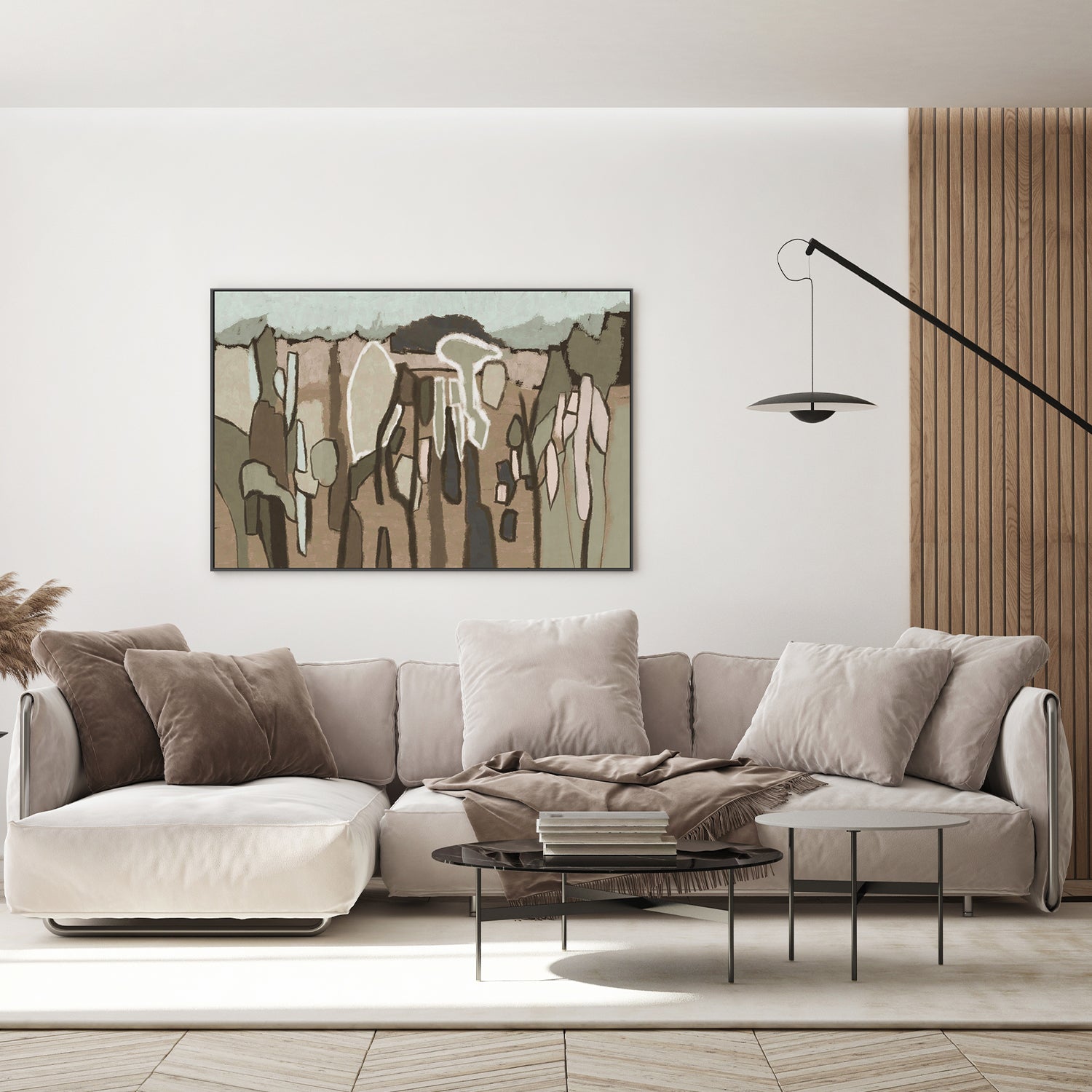 wall-art-print-canvas-poster-framed-Forest Abstract, Style A-7