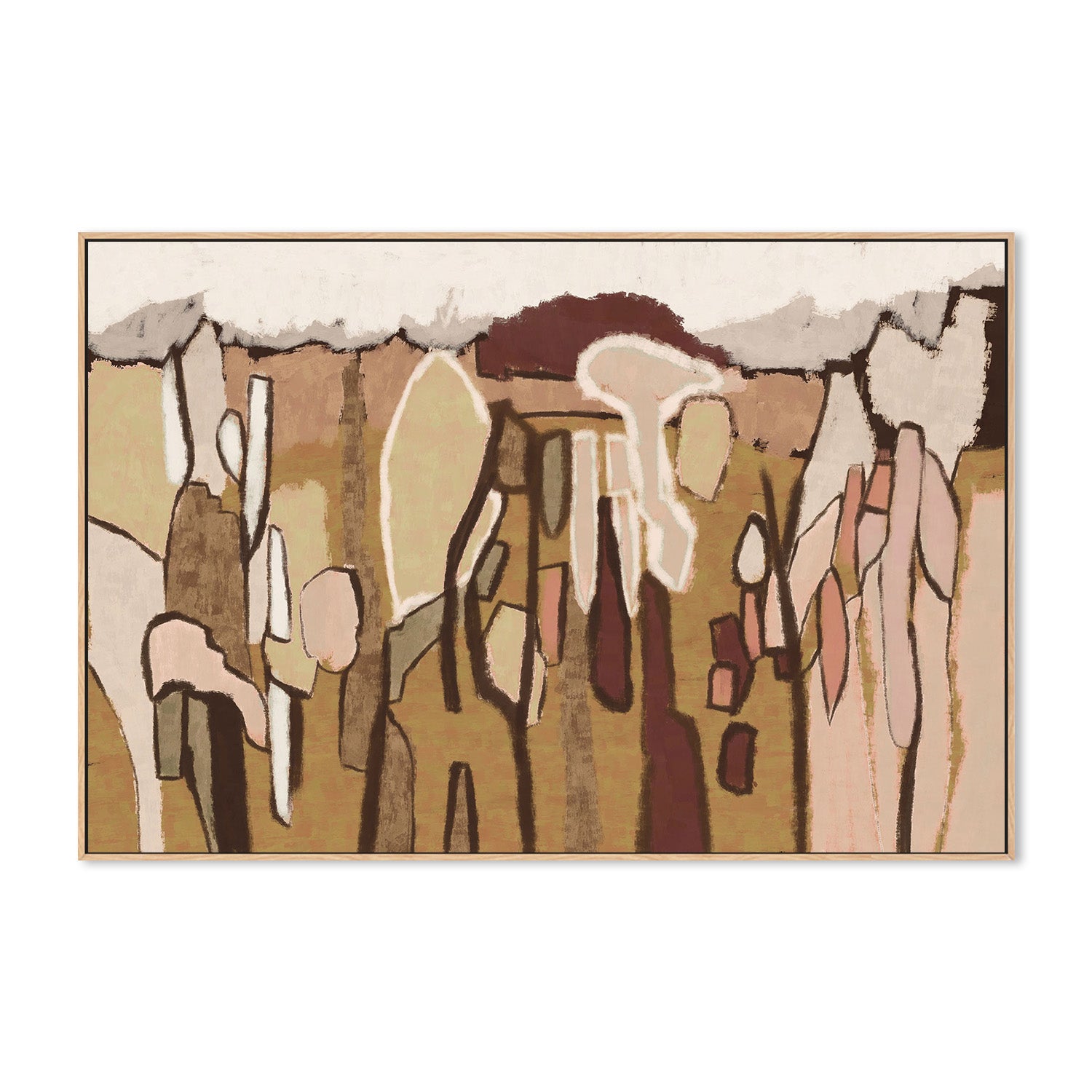 wall-art-print-canvas-poster-framed-Forest Abstract, Style B-4