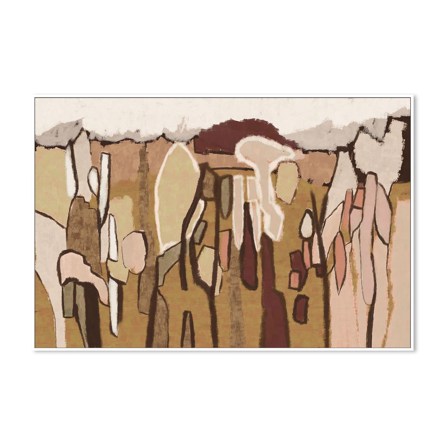 wall-art-print-canvas-poster-framed-Forest Abstract, Style B-5