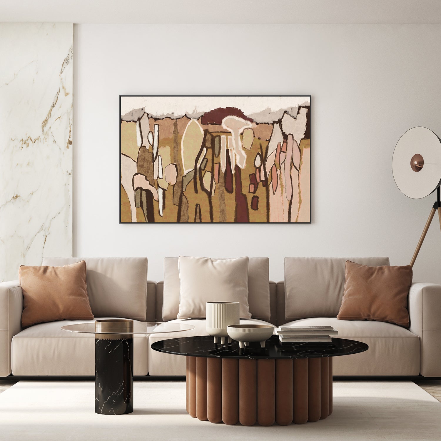 wall-art-print-canvas-poster-framed-Forest Abstract, Style B-7