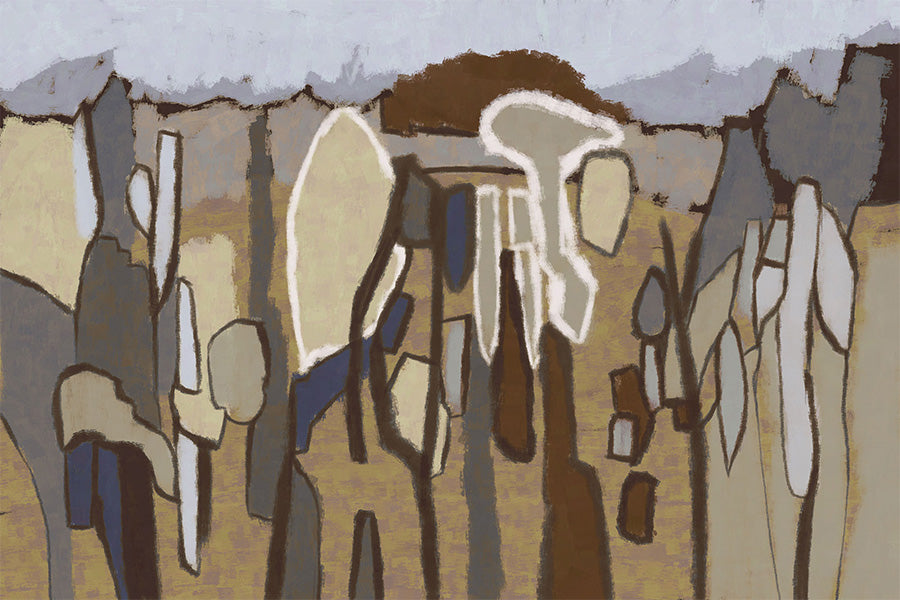 wall-art-print-canvas-poster-framed-Forest Abstract, Style C-1