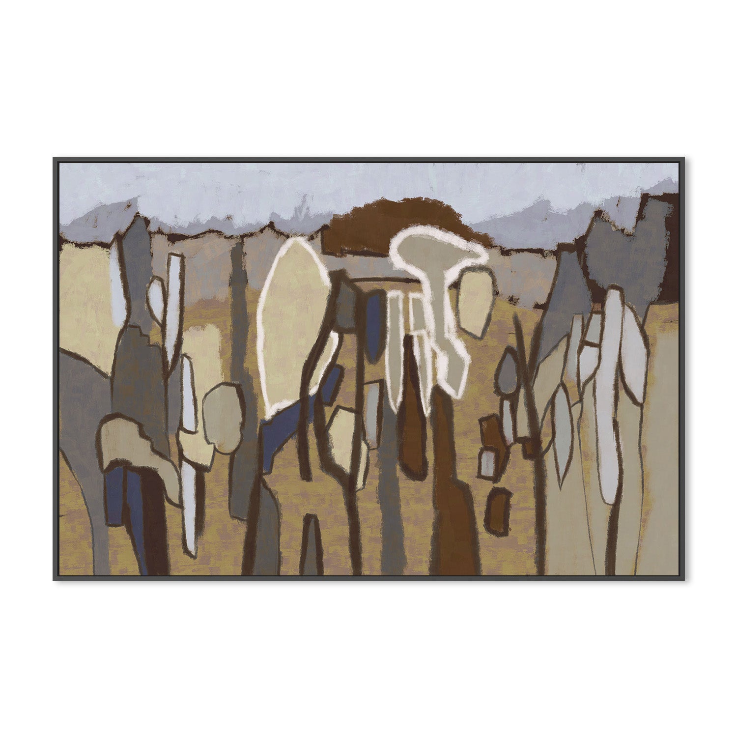 wall-art-print-canvas-poster-framed-Forest Abstract, Style C-3