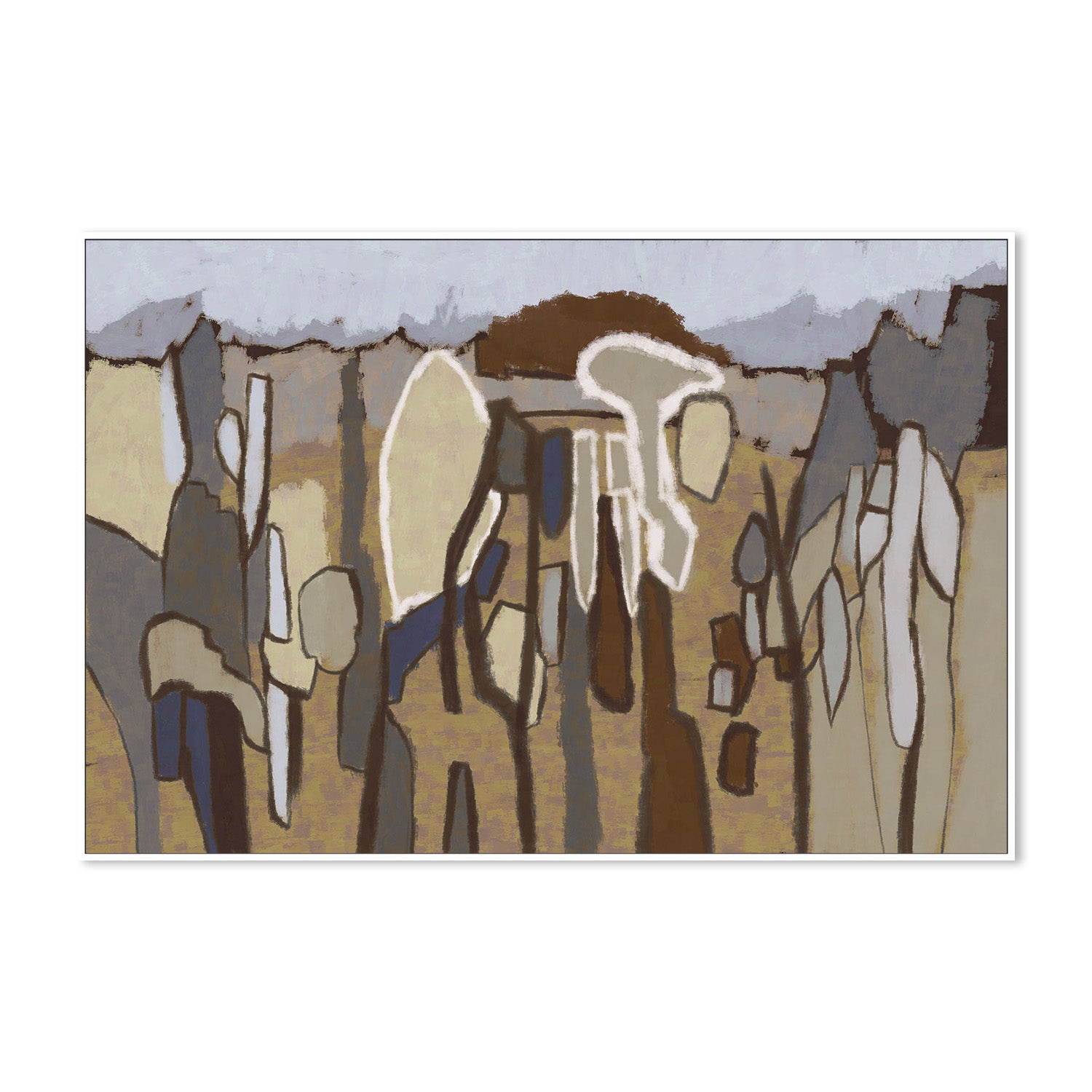 wall-art-print-canvas-poster-framed-Forest Abstract, Style C-5