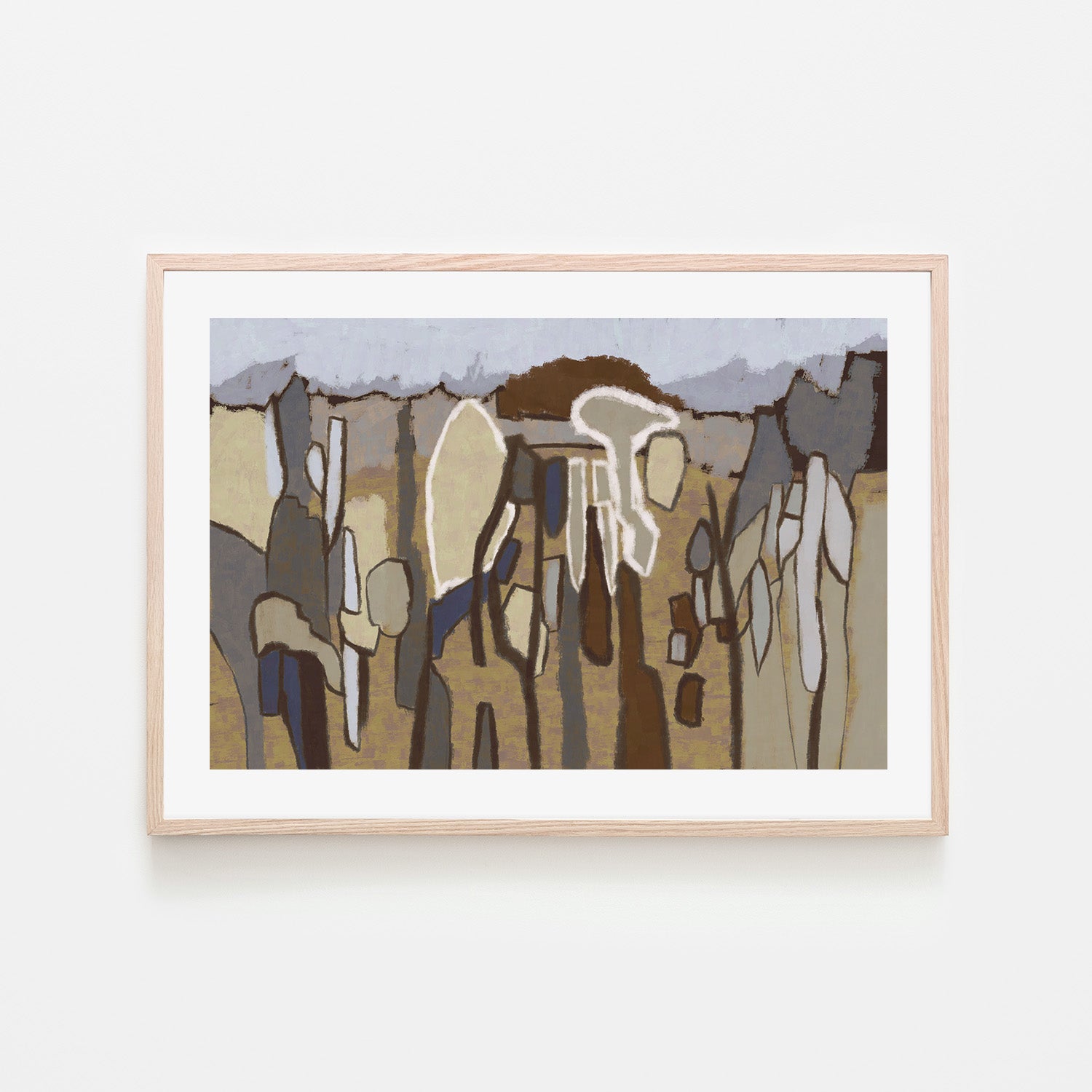 wall-art-print-canvas-poster-framed-Forest Abstract, Style C-6