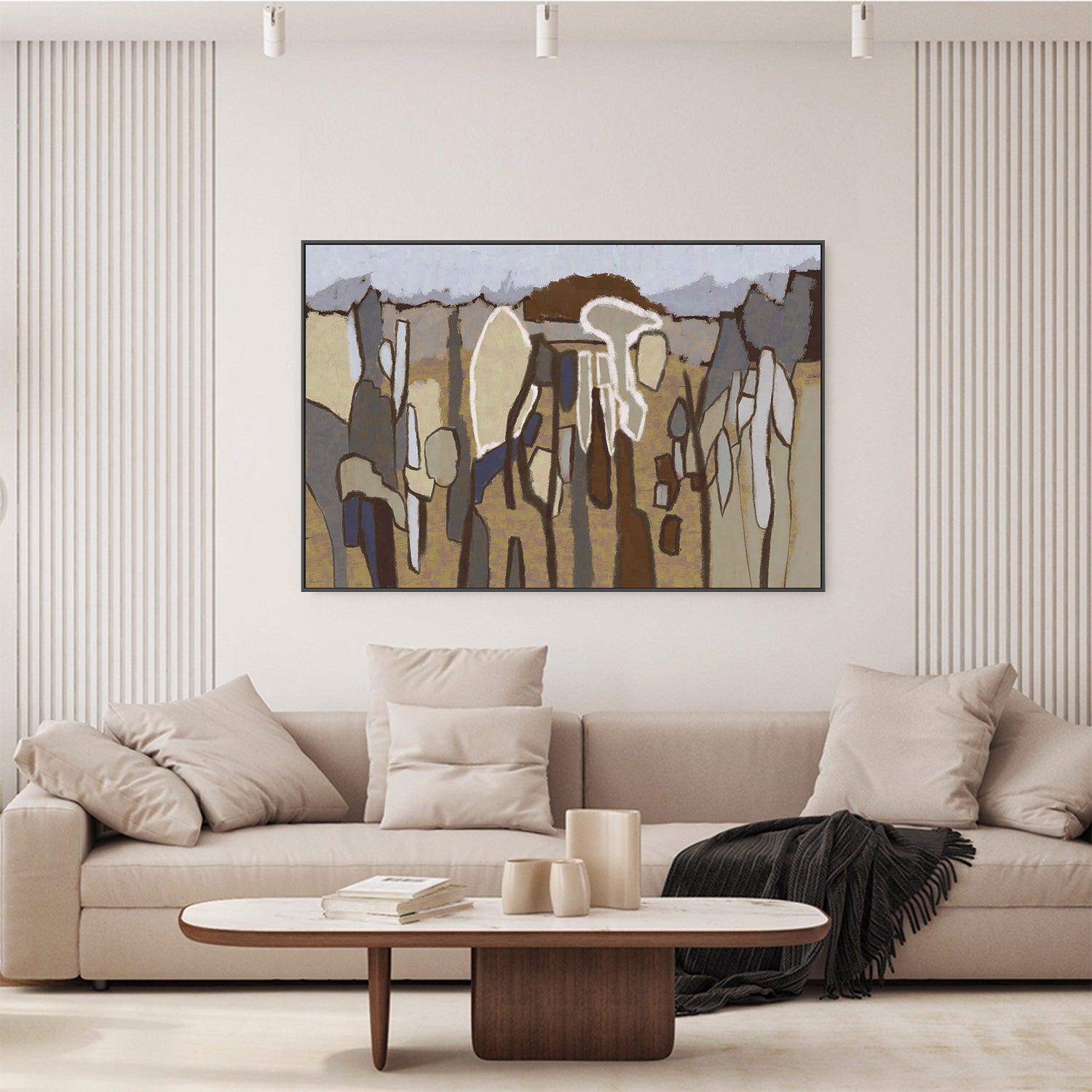 wall-art-print-canvas-poster-framed-Forest Abstract, Style C-7