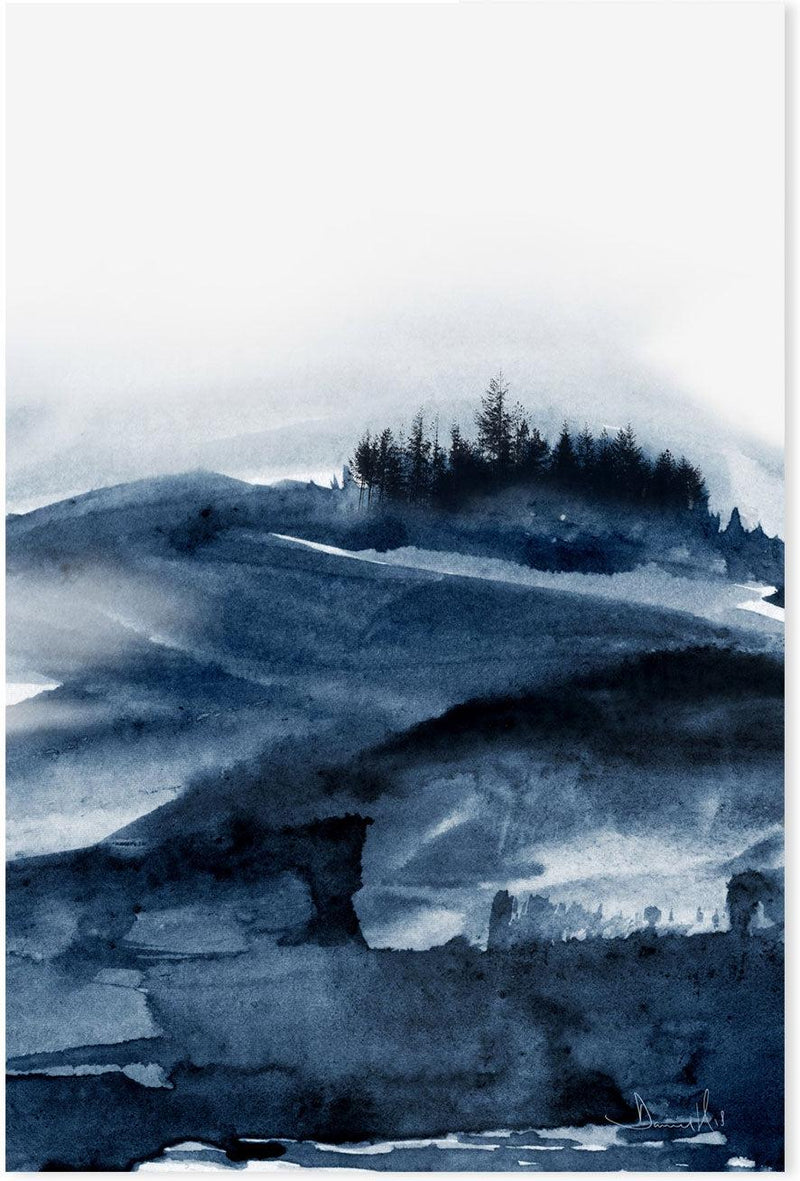 wall-art-print-canvas-poster-framed-Forest Blue, Style B , By Dan Hobday-GIOIA-WALL-ART