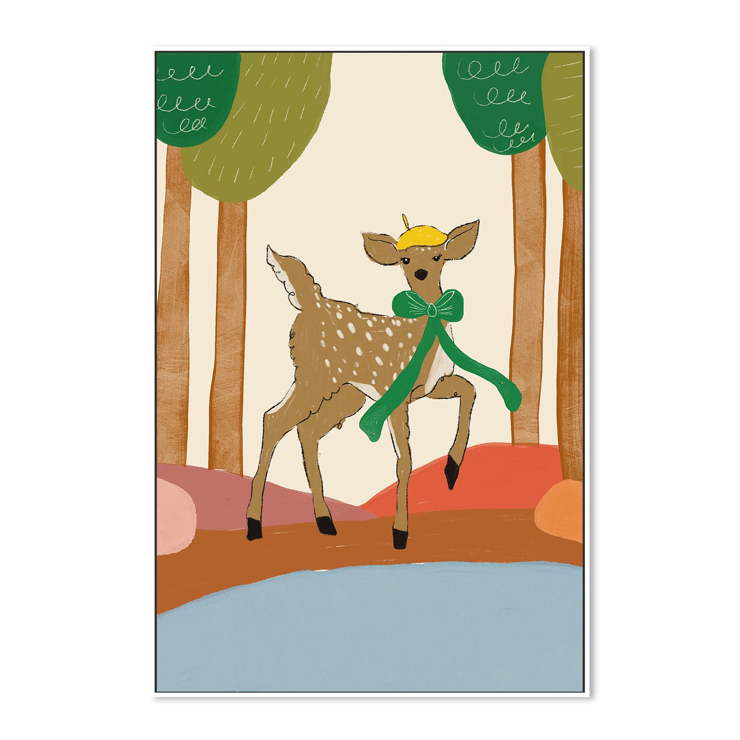 wall-art-print-canvas-poster-framed-Forest Fawn Parade-5