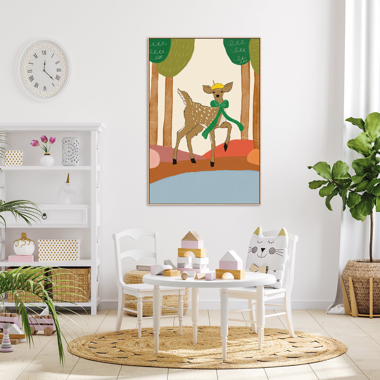 wall-art-print-canvas-poster-framed-Forest Fawn Parade-7