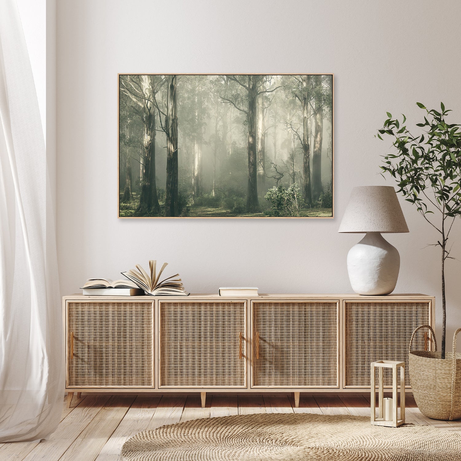 wall-art-print-canvas-poster-framed-Forest Gum Trees on a Foggy Day, Shroud , By Andrew Paranavitana-8