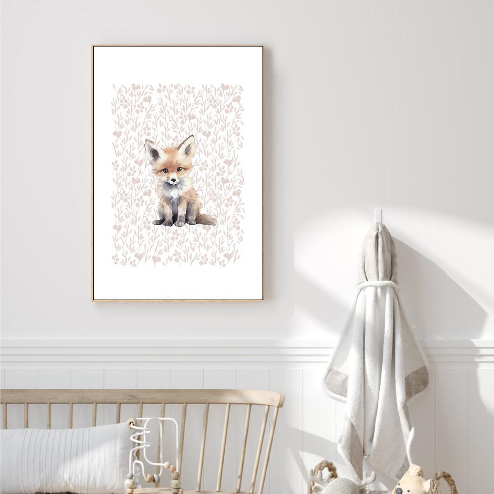 wall-art-print-canvas-poster-framed-Fox Pattern , By At Viv Home Prints-7