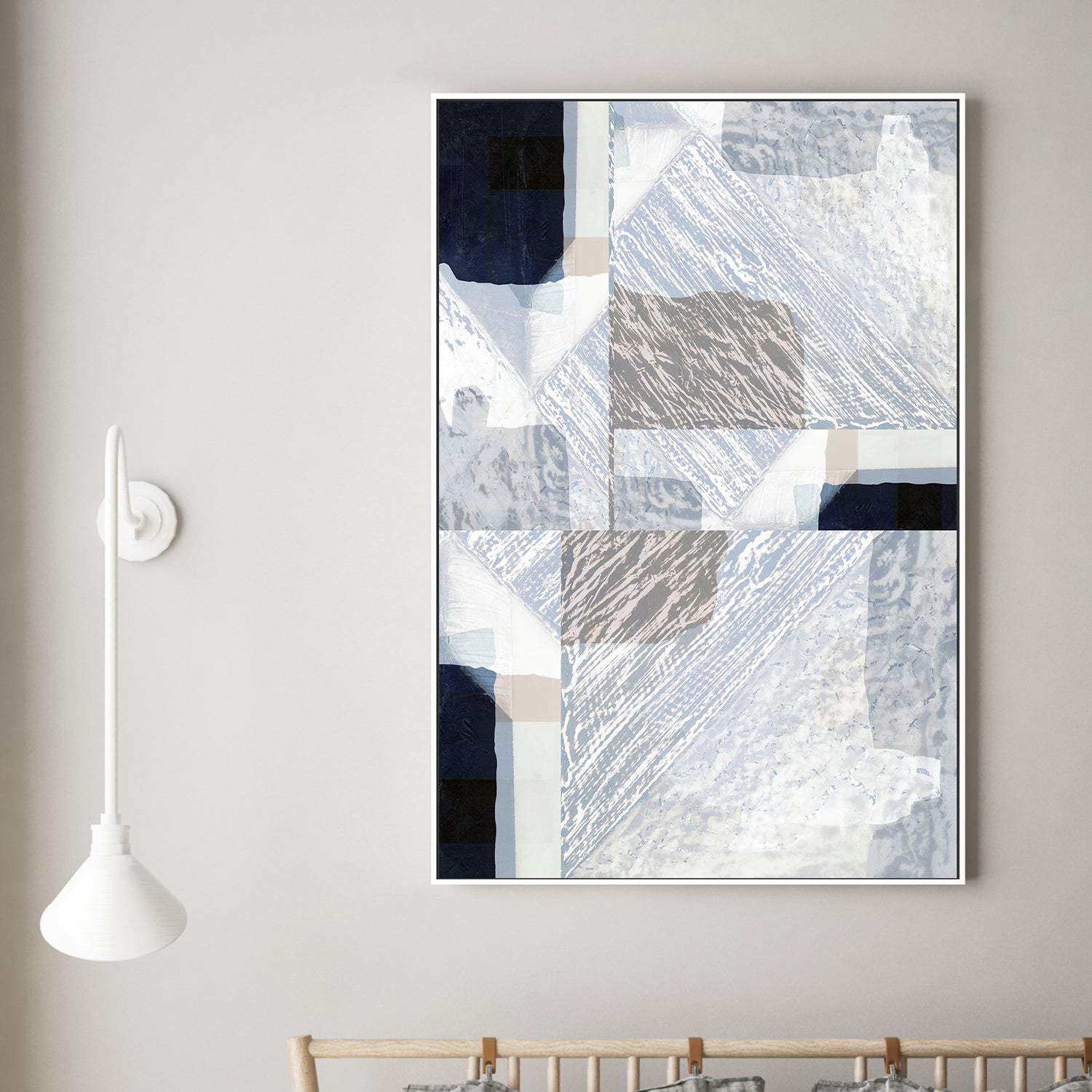 wall-art-print-canvas-poster-framed-Fragmented Form in White-2