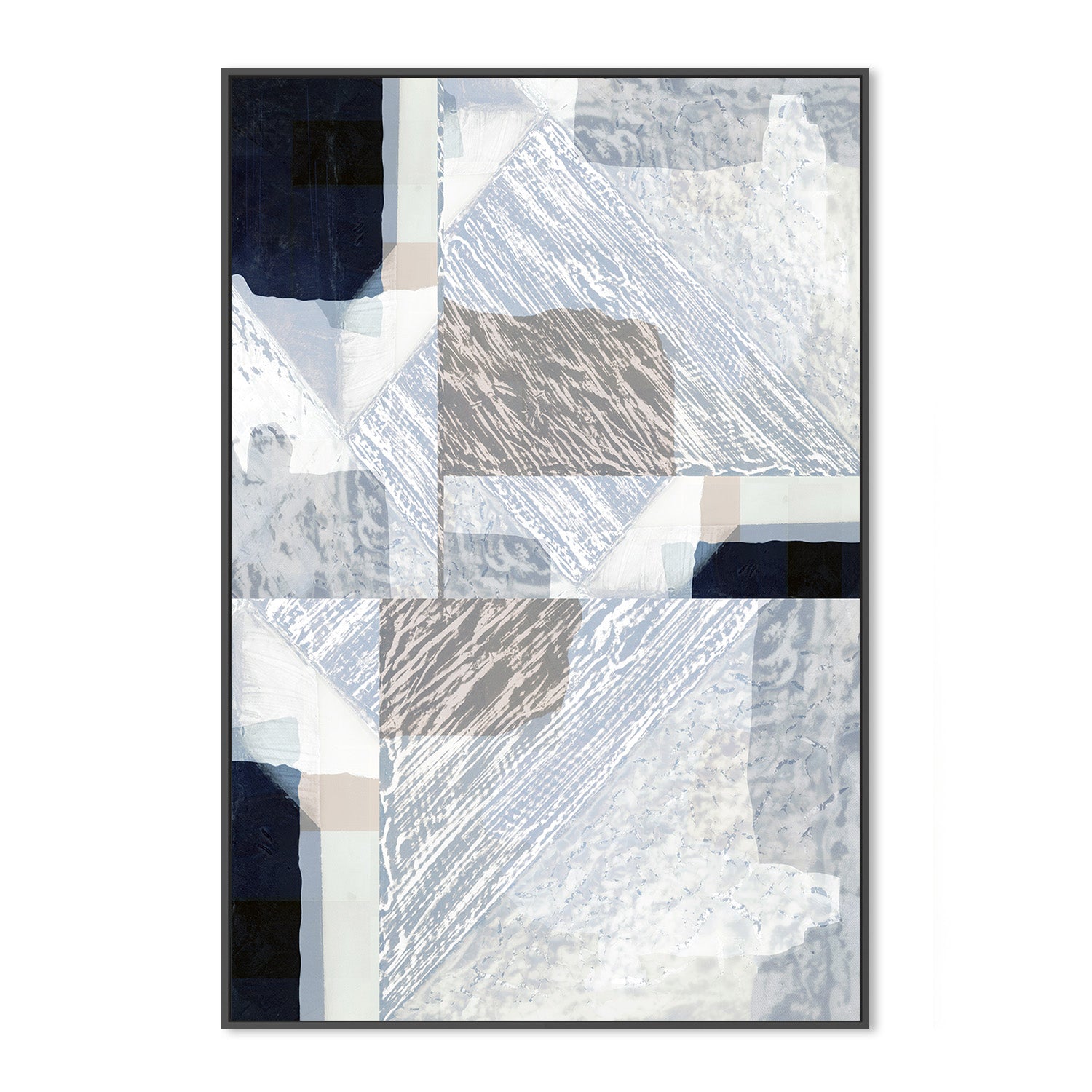wall-art-print-canvas-poster-framed-Fragmented Form in White-3