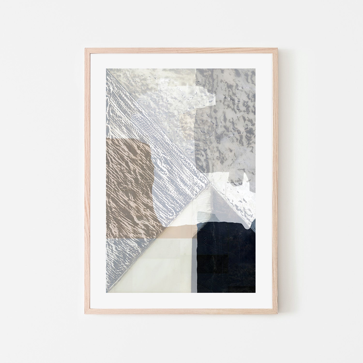 wall-art-print-canvas-poster-framed-Fragmented Form in White, Style A-6