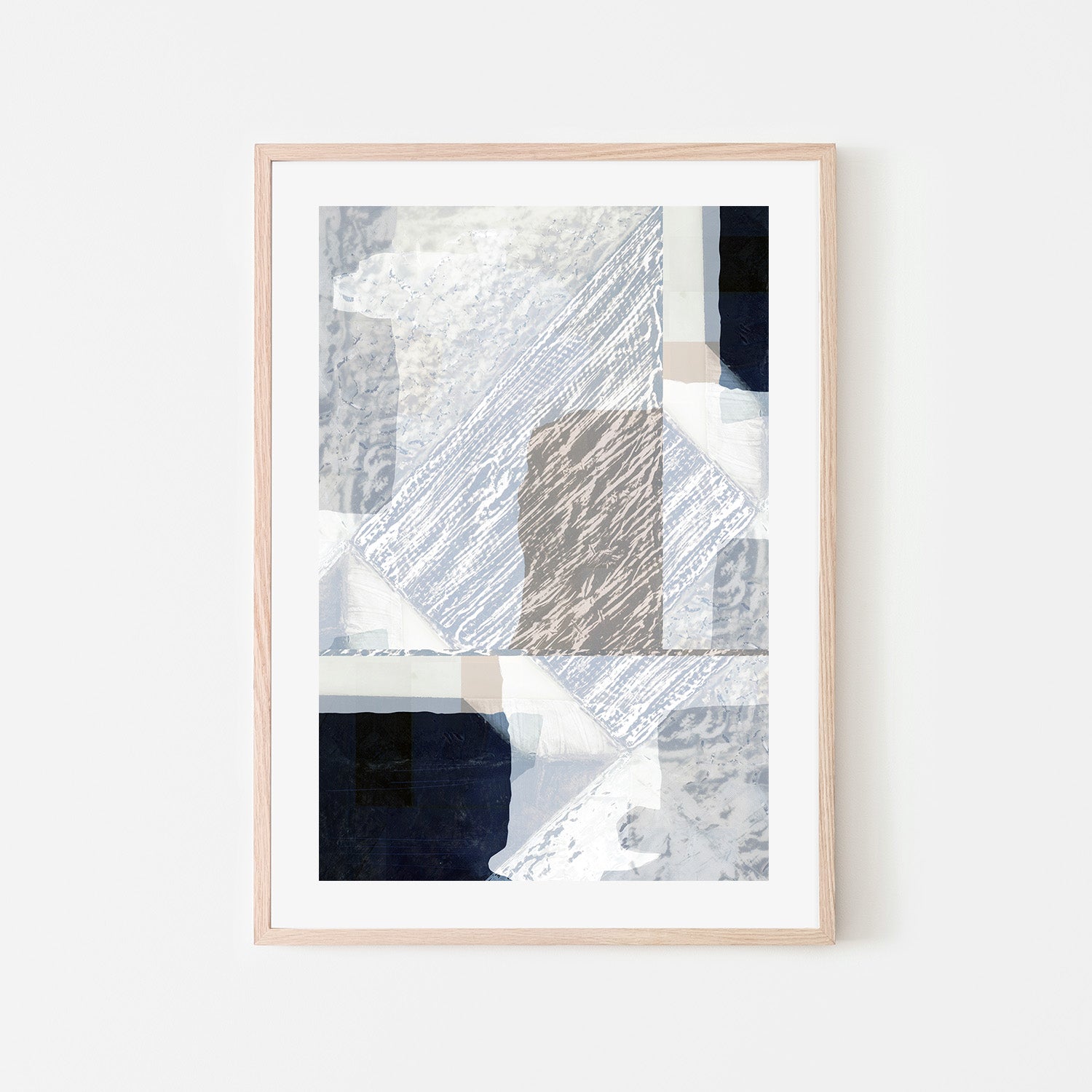 wall-art-print-canvas-poster-framed-Fragmented Form in White, Style B-6