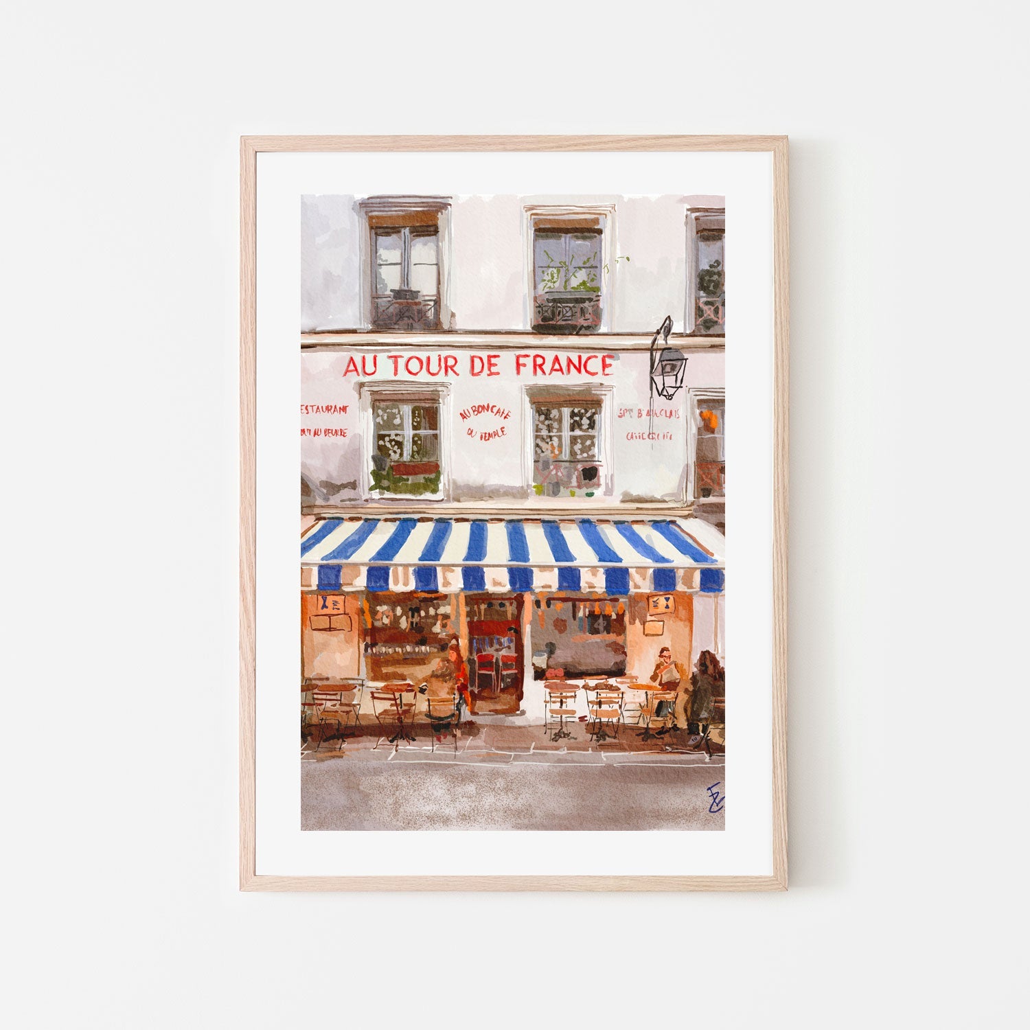 French Bistro , By Ekaterina Zagorska,Wall Art Canvas Print,