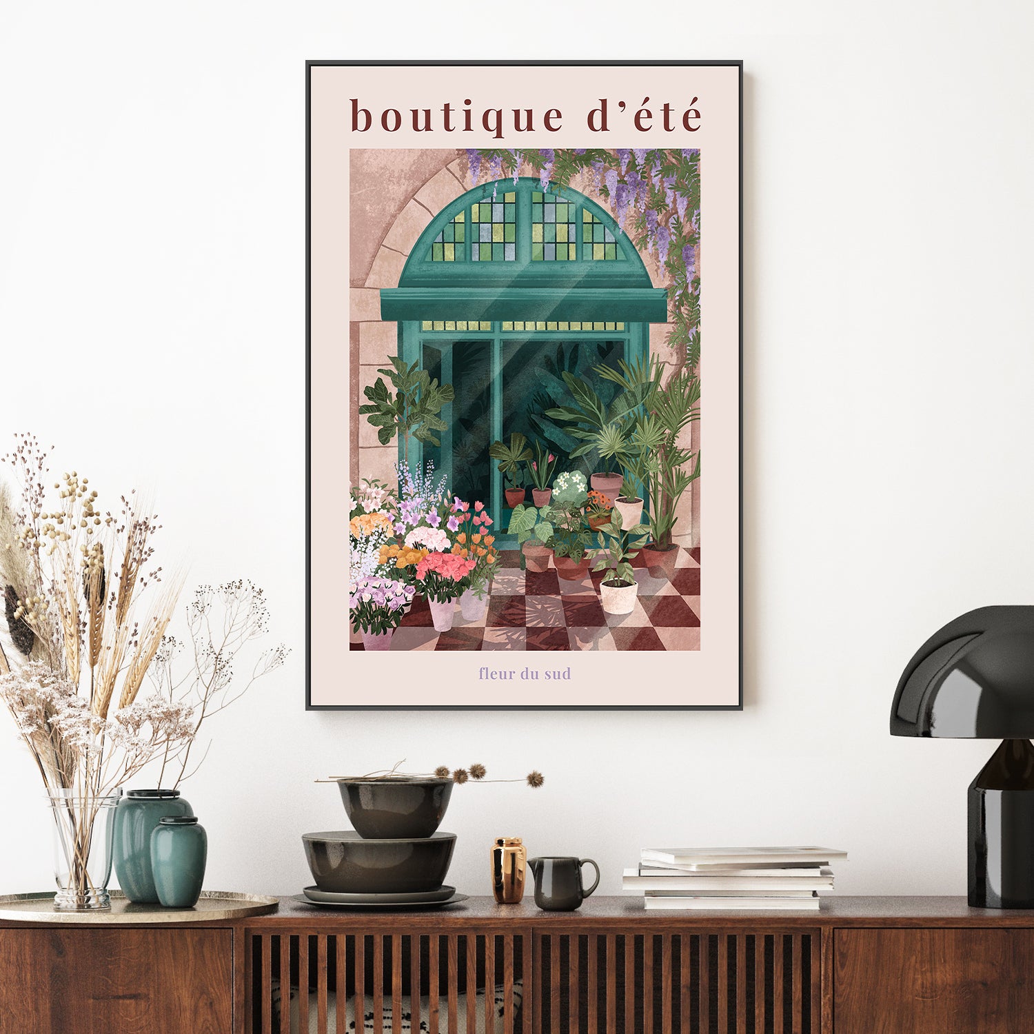 wall-art-print-canvas-poster-framed-French Flowershop Poster-2