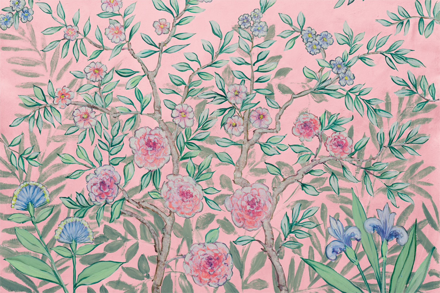 wall-art-print-canvas-poster-framed-French Garden Pink , By Julia Purinton-1