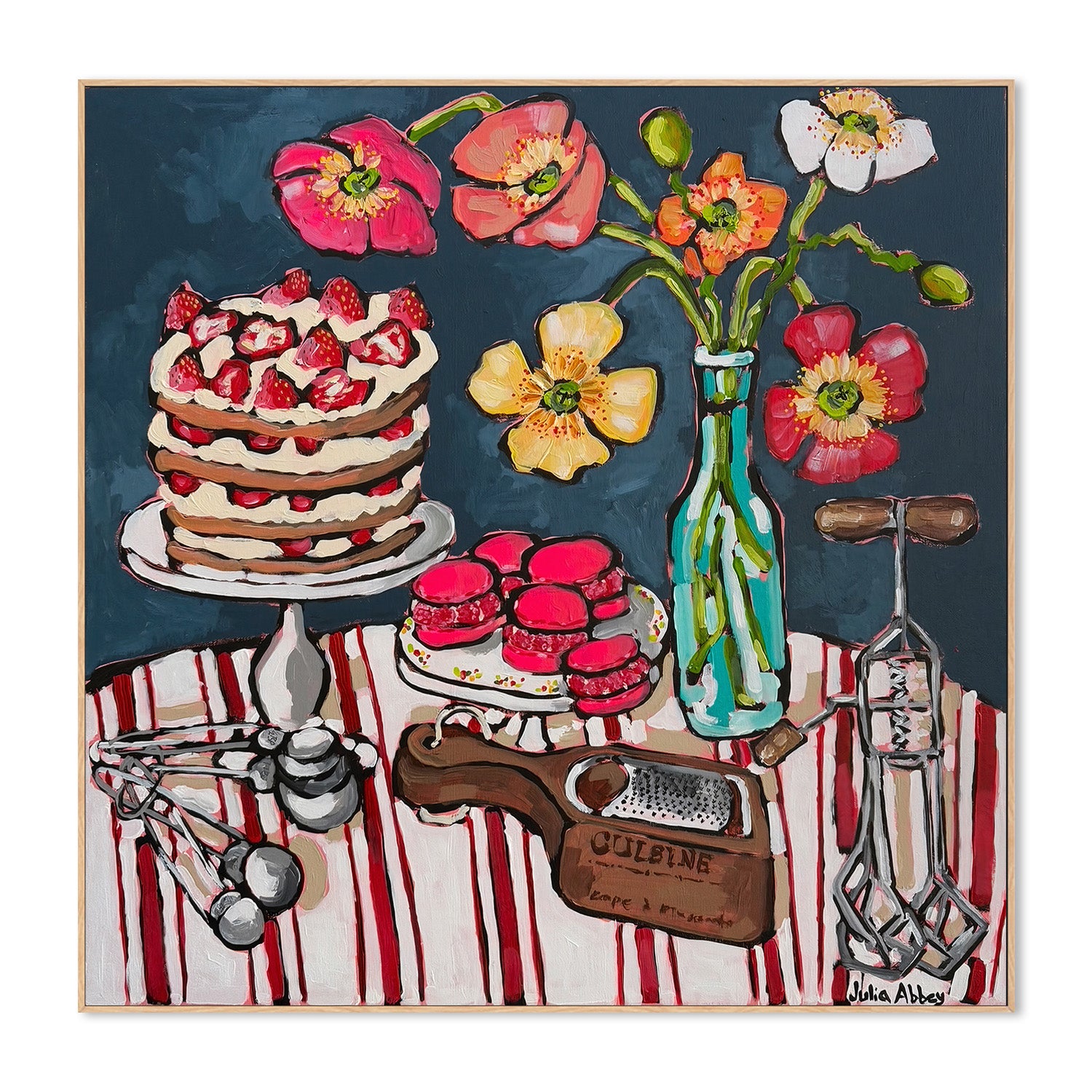 wall-art-print-canvas-poster-framed-French Macarons , By Julia Abbey-4