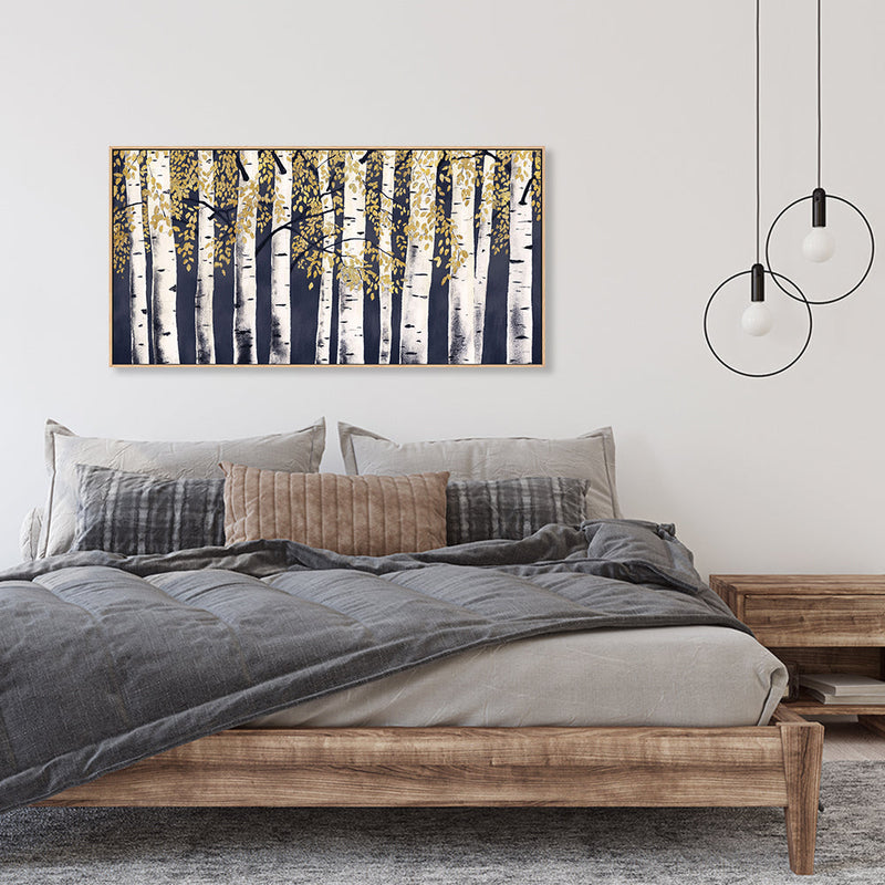 wall-art-print-canvas-poster-framed-Fresh Forest Indigo Gold, Style A-by-James Wiens-Gioia Wall Art
