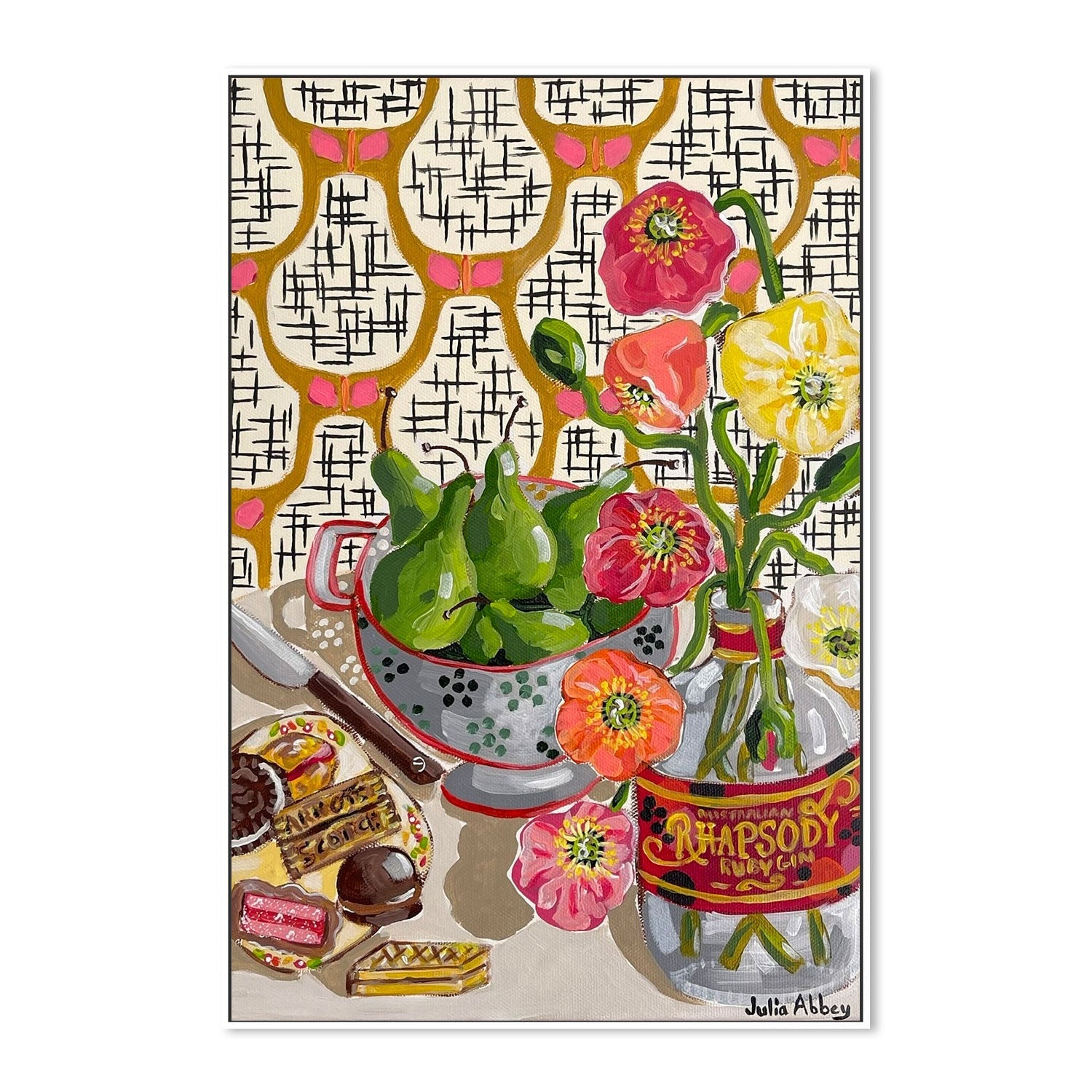 wall-art-print-canvas-poster-framed-Fresh Pears , By Julia Abbey-5