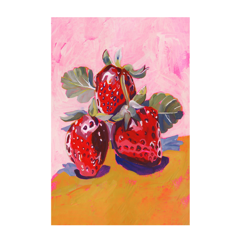 wall-art-print-canvas-poster-framed-Fresh Strawberries , By Lucrecia Caporale-1