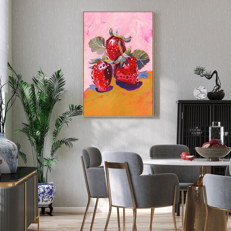 wall-art-print-canvas-poster-framed-Fresh Strawberries , By Lucrecia Caporale-7