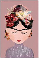 wall-art-print-canvas-poster-framed-Frida, Pastel Version , By Treechild-GIOIA-WALL-ART