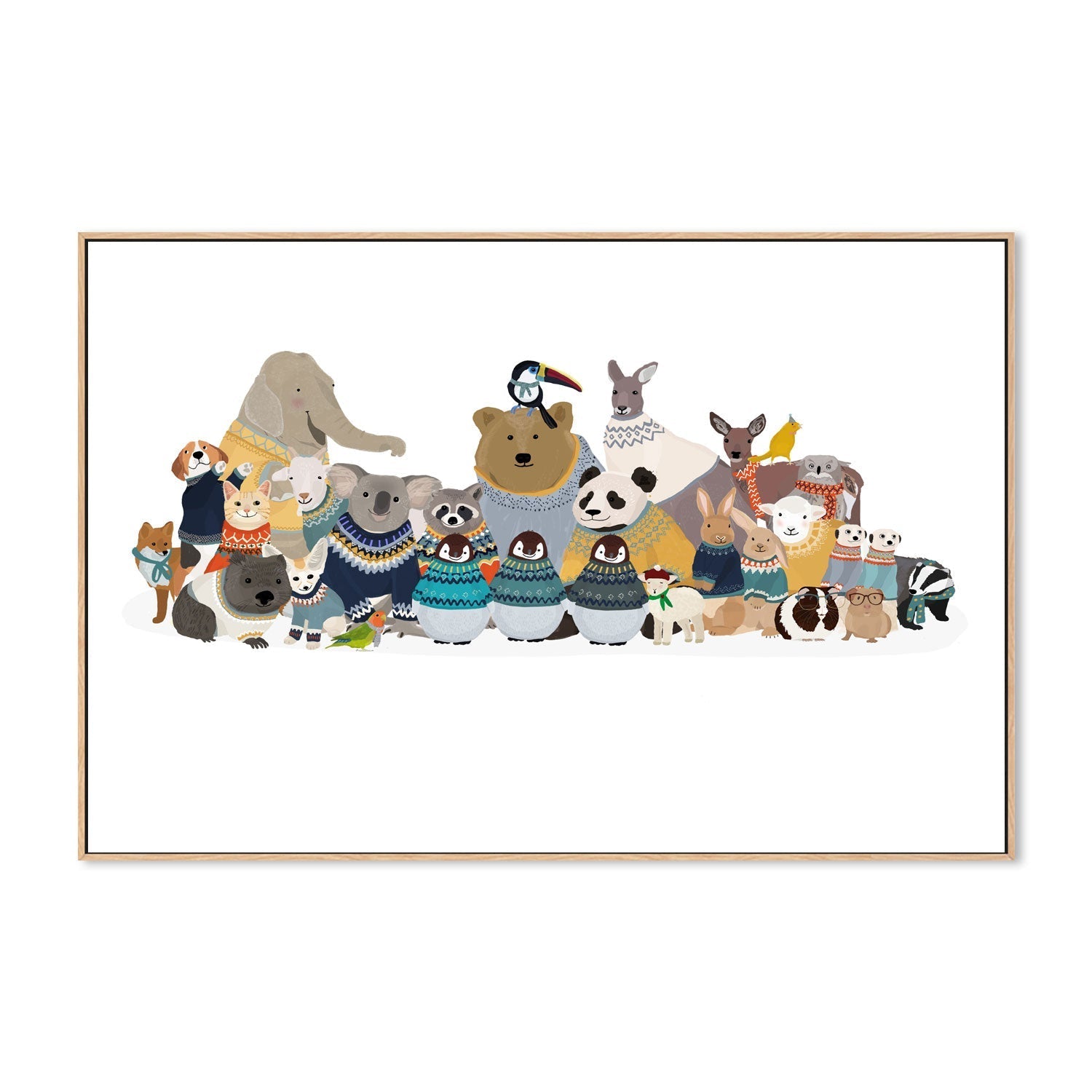 wall-art-print-canvas-poster-framed-Friends In Jumpers, By Hanna Melin-GIOIA-WALL-ART