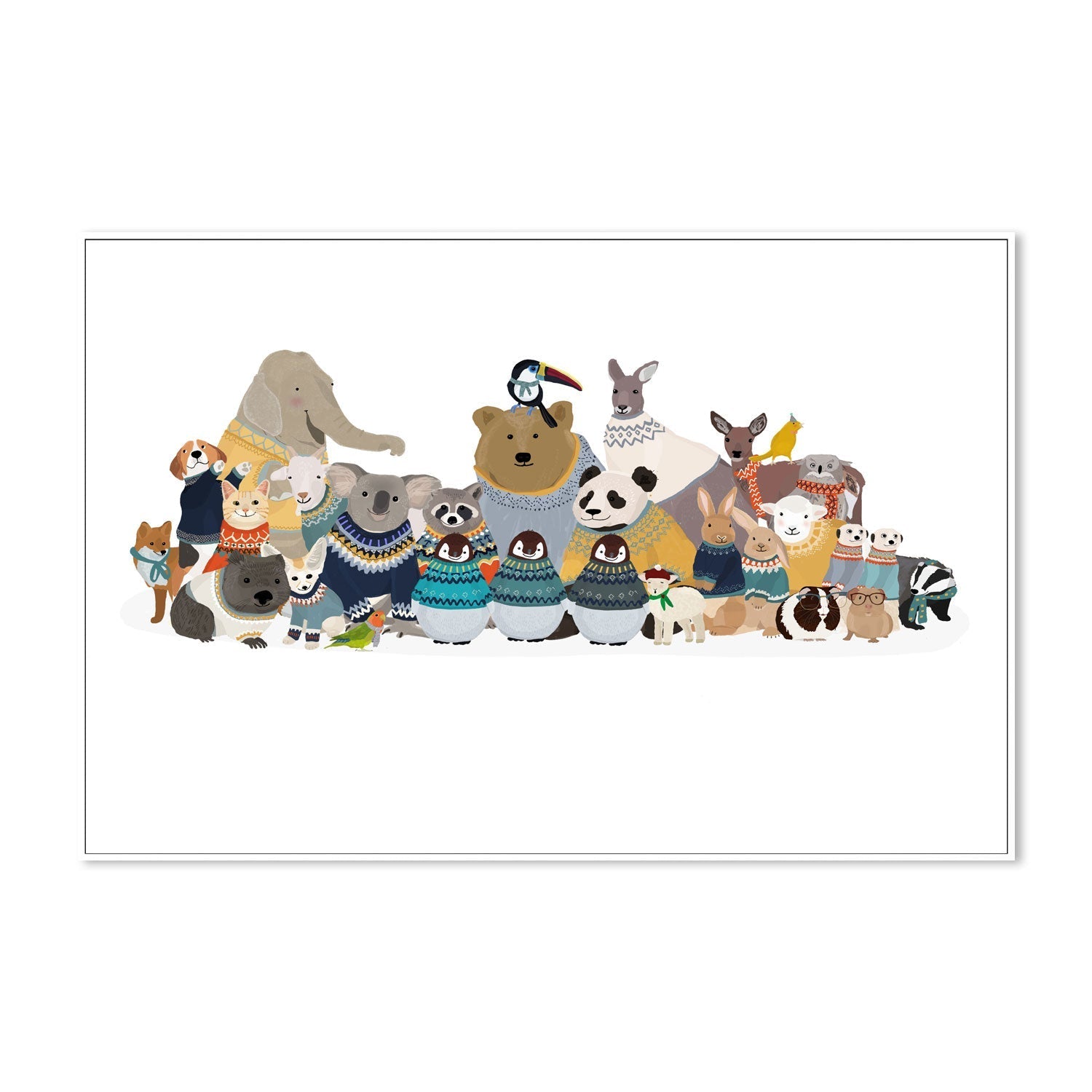 wall-art-print-canvas-poster-framed-Friends In Jumpers, By Hanna Melin-GIOIA-WALL-ART