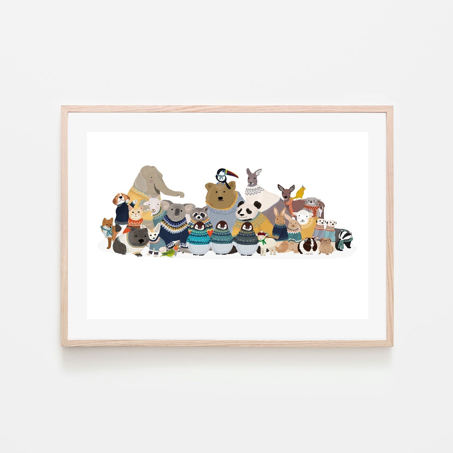 wall-art-print-canvas-poster-framed-Friends In Jumpers, By Hanna Melin-GIOIA-WALL-ART