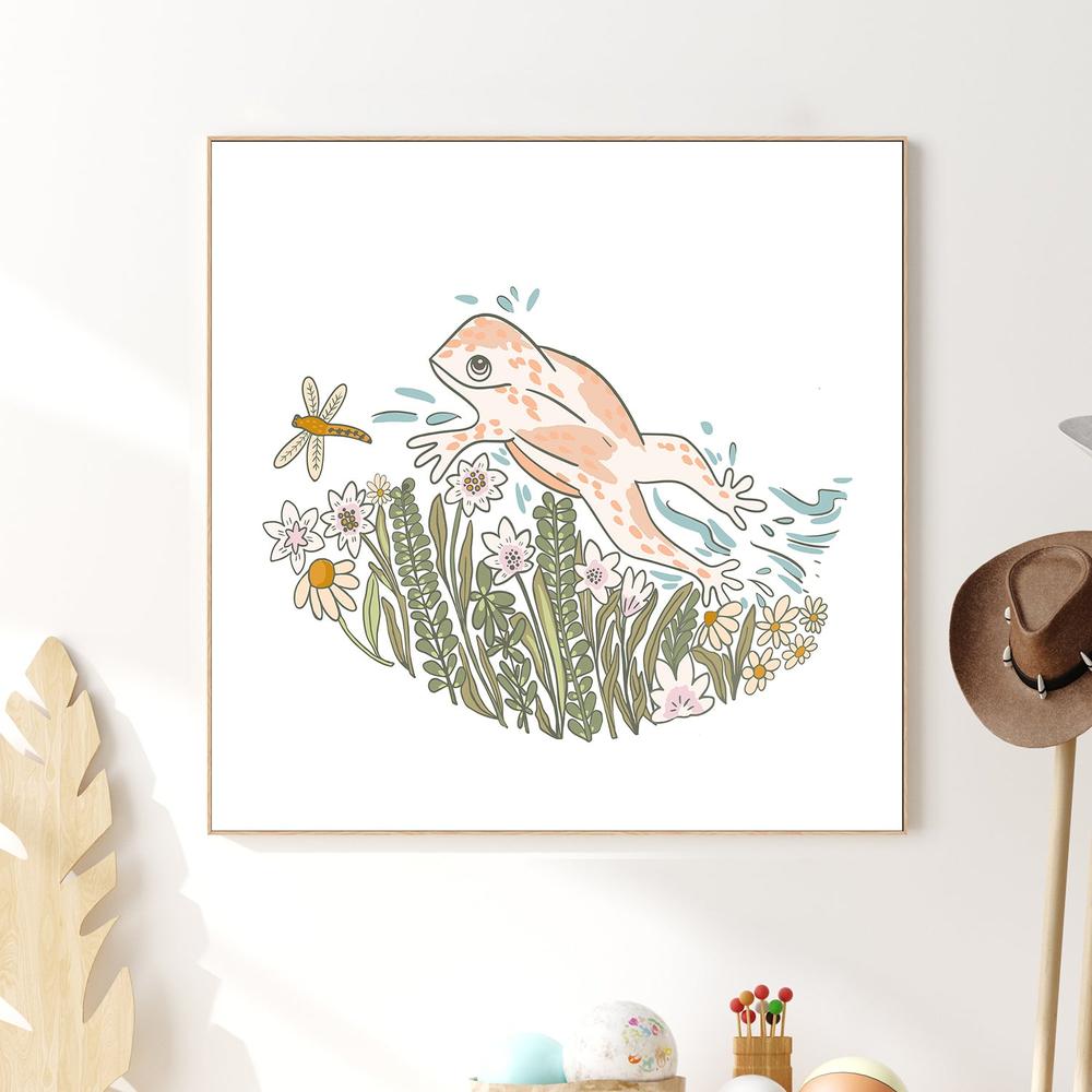 wall-art-print-canvas-poster-framed-Frog , By Nikita Jariwala-2
