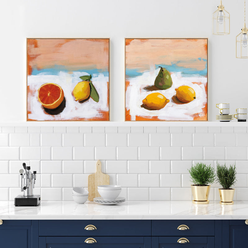 wall-art-print-canvas-poster-framed-Fruit and Cheer, Set of 2-by-Pamela Munger-Gioia Wall Art