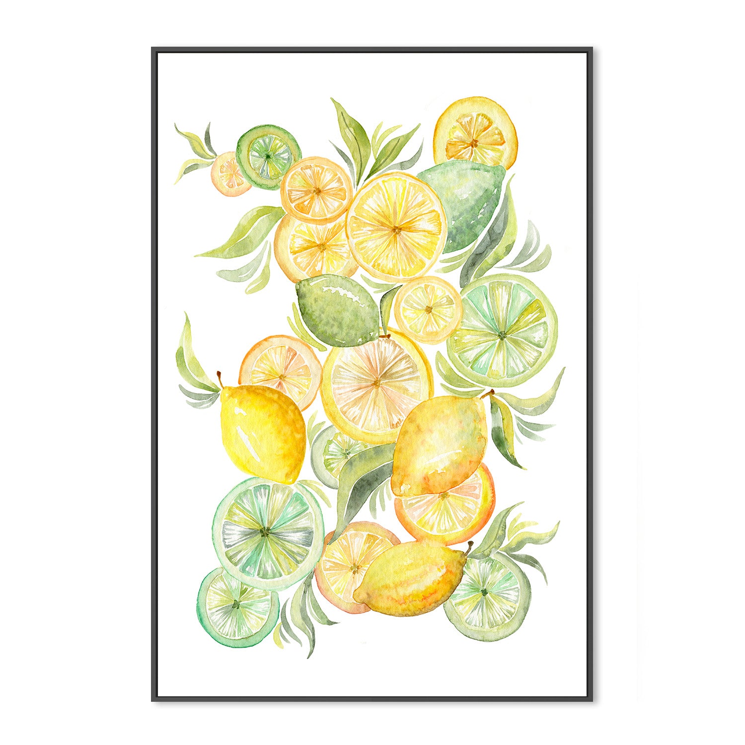 wall-art-print-canvas-poster-framed-Fruit collection - lemon & Limes-3