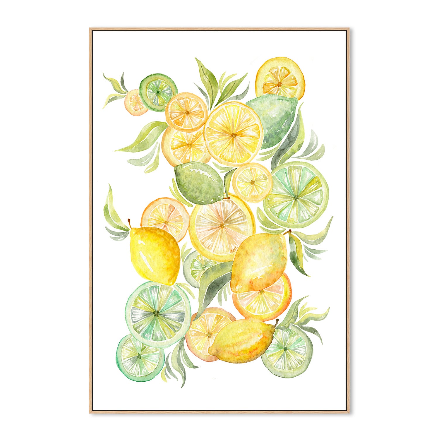 wall-art-print-canvas-poster-framed-Fruit collection - lemon & Limes-4