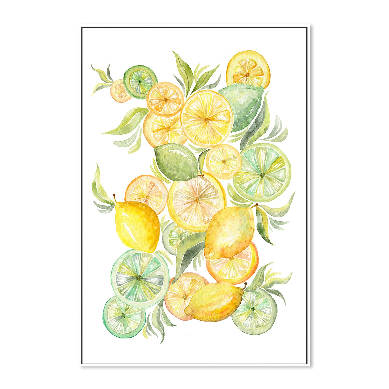 wall-art-print-canvas-poster-framed-Fruit collection - lemon & Limes-5